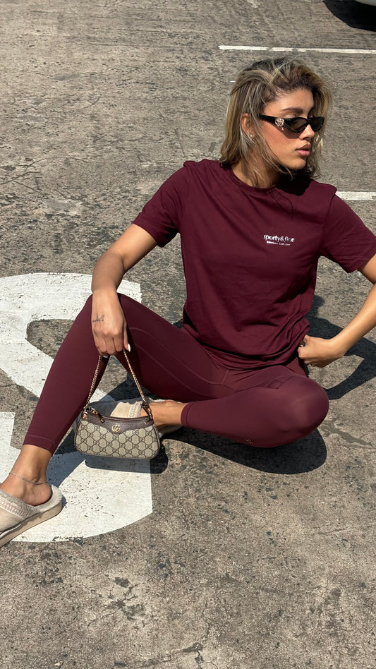 burgundy soft life legging
